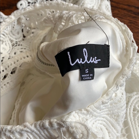 Lulus White Mini Dress: 💐 - Picture 3 of 4